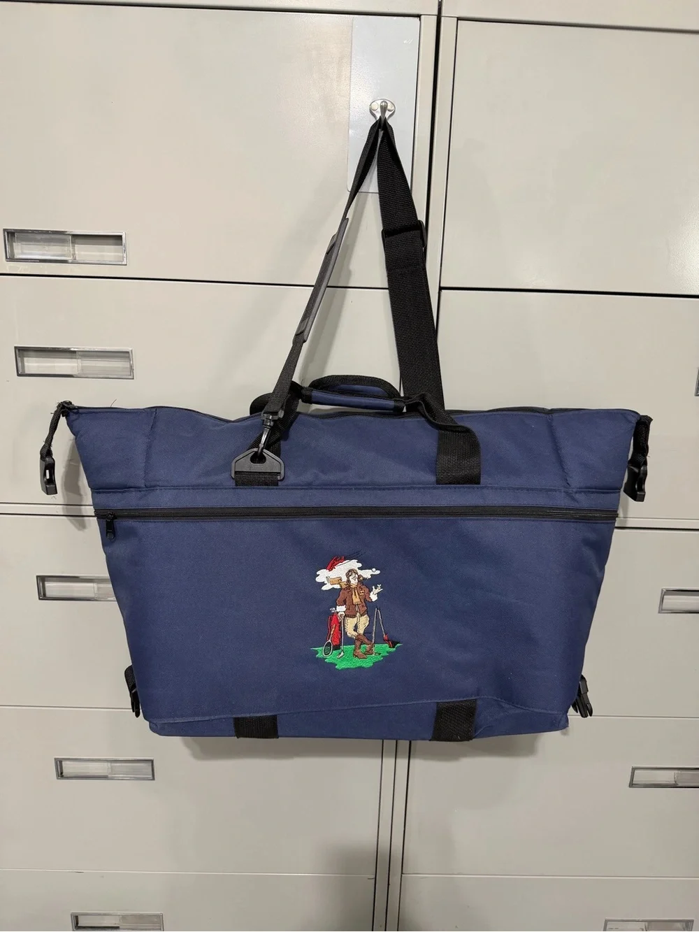 Navy Embroidered Soft Cooler Bag
